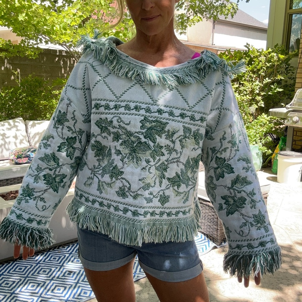 Upcycled Vintage Tapestry Blanket Hoodie.